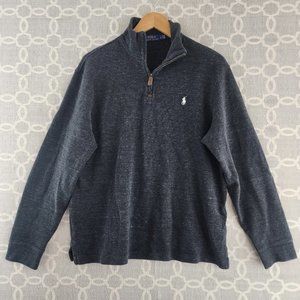 Polo by Ralph Lauren Zip up Mock Neck Pull Over Men's Sweatshirt L